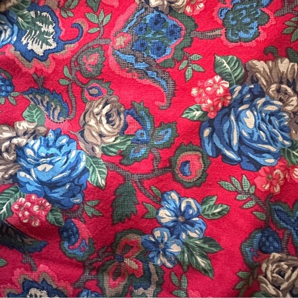 Signature by Jerell vintage red floral maxi skirt with pockets - Picture 7 of 9